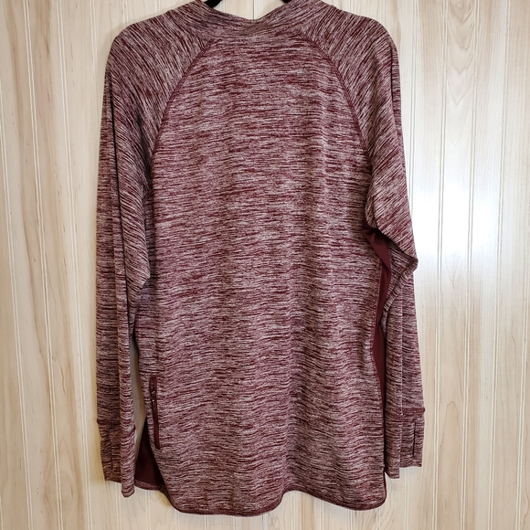 Texas AM 1/4 Zip Pullover Mens XL Maroon  BAW Stretch Long Sleeve Pockets EUC - Picture 4 of 6